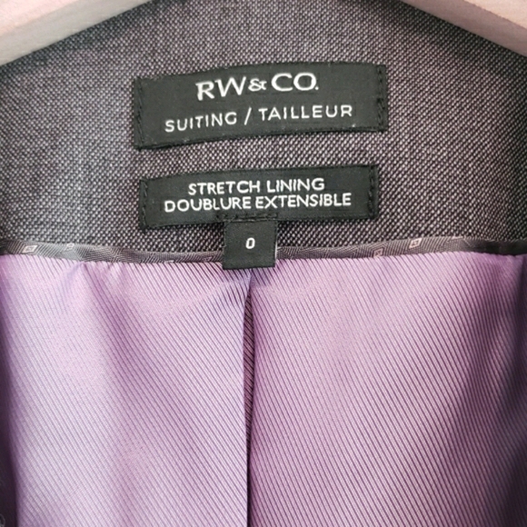 RW&CO. Purple Mauve Buttoned Blazer Office Formal Business Casual Blazer - Picture 4 of 17